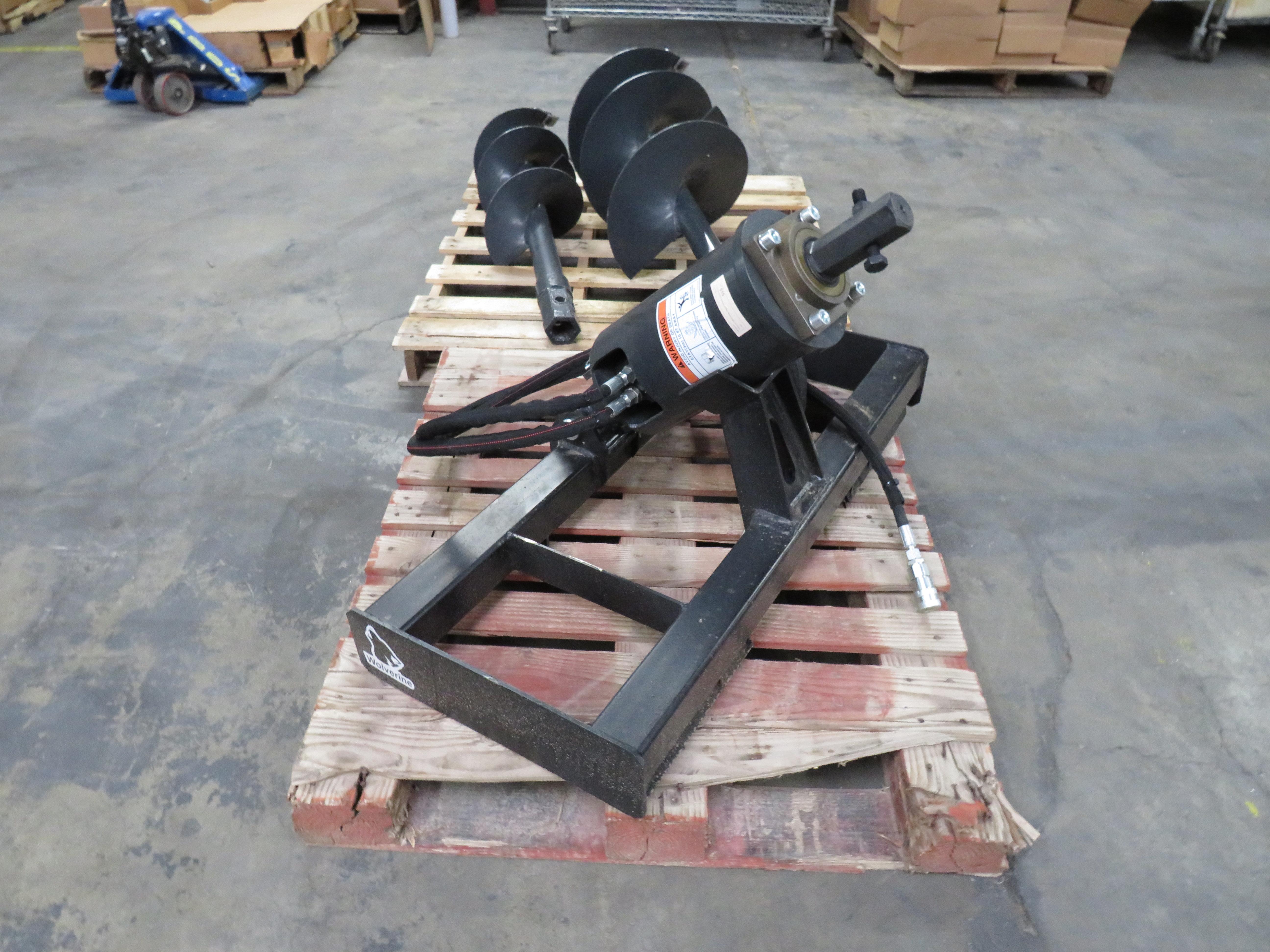 Wolverine 72 Inch Auger w 2 drill Bits 2020 Skid Steer Attachment